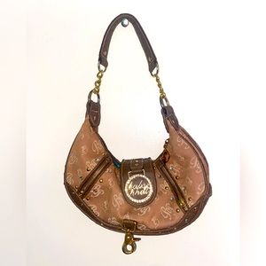 Authentic RARE Brown Baby Phat Mini Handbag with Gold Symbol and Clasp ✨👜